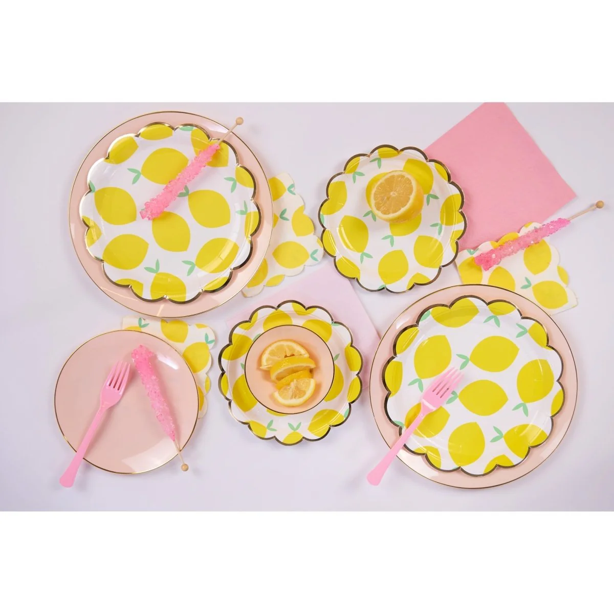 Lemoncello Large Lunch Paper Plates, 9 Inches, 8 Count - Image 2
