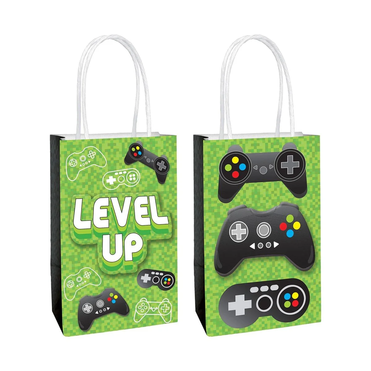 Level Up Make Your Own Kraft Favour Paper Bags, 8 1/4 x 5 1/4 x 3 Inches, 8 Count