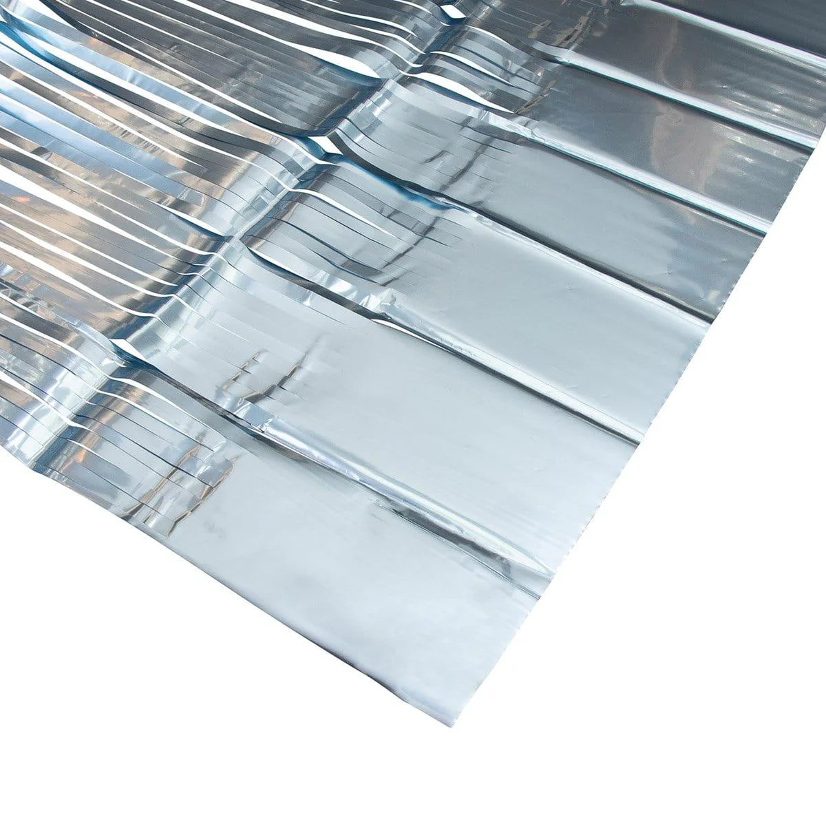 Light Blue, Matte Collection, Foil Fringe Curtain, 2 Count - Image 2