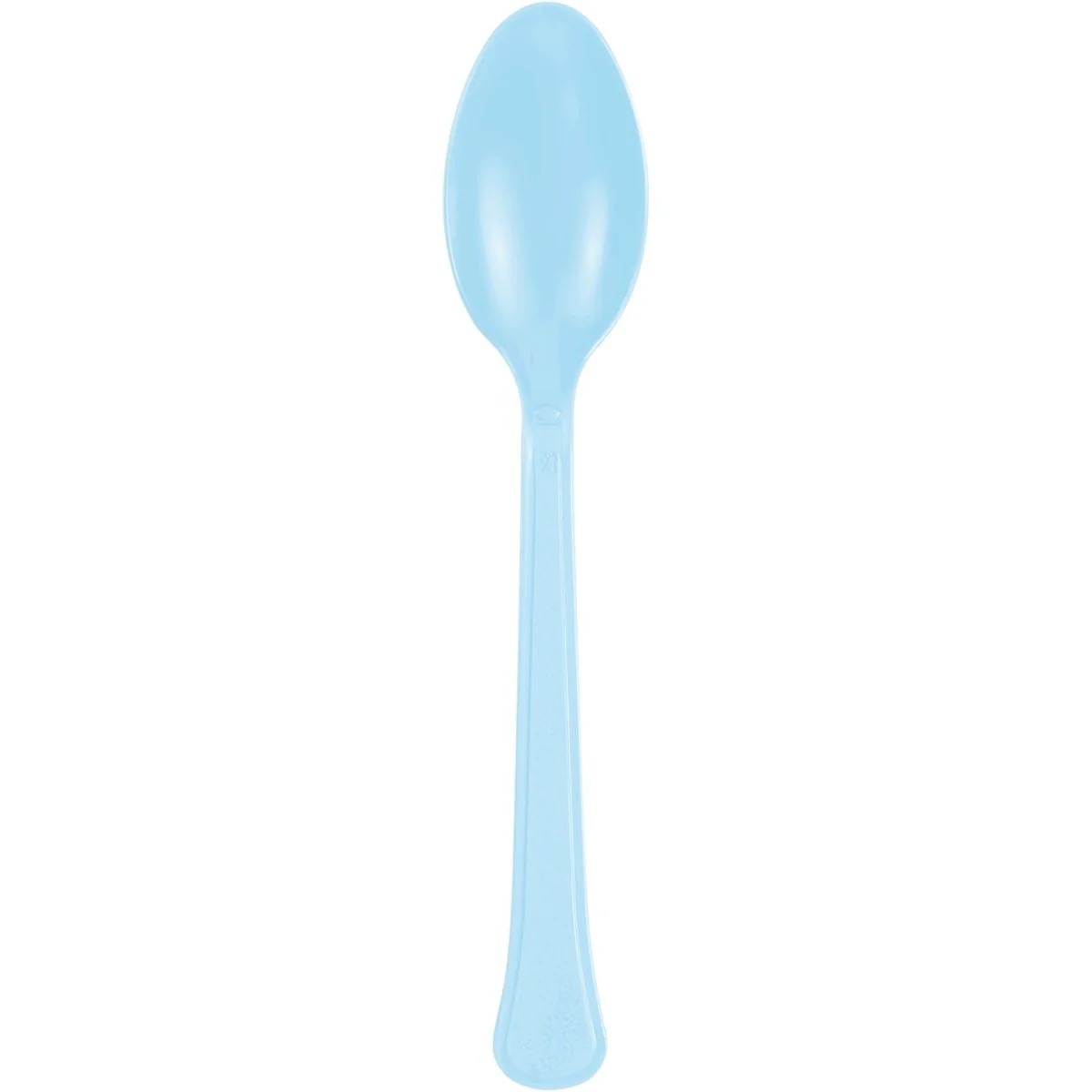 Light Blue Plastic Spoons, 20 Count