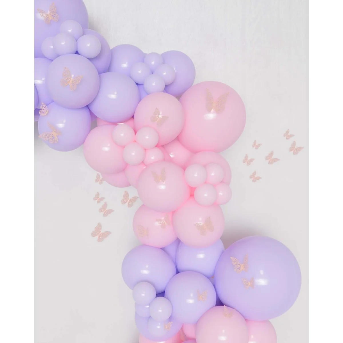 Light Pink 3D Butterfly Decorations, 12 Count - Image 2