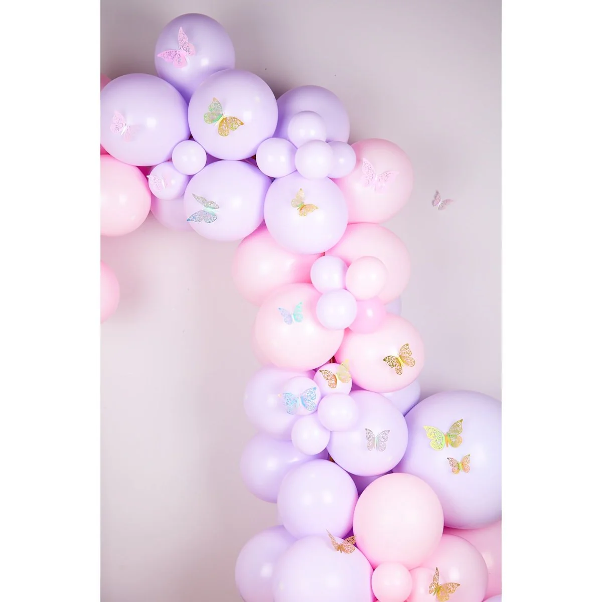 Light Pink 3D Butterfly Decorations, 12 Count - Image 3