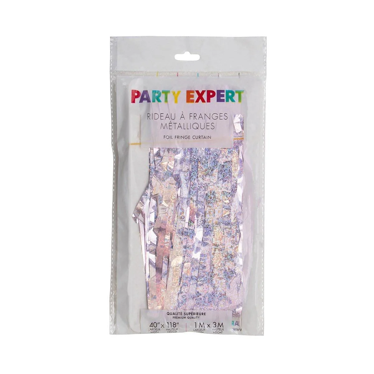 Light Pink, Laser Collection, Foil Fringe Curtain - Image 3