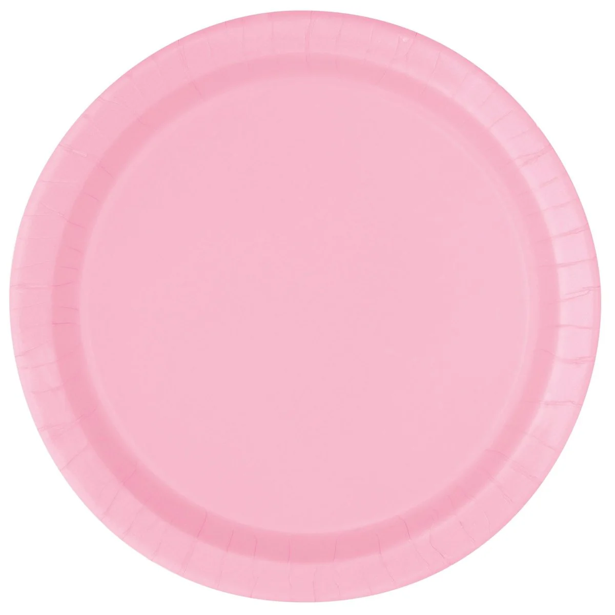 Light Pink Large Round Lunch Paper Plates, 9 Inches, 8 Count