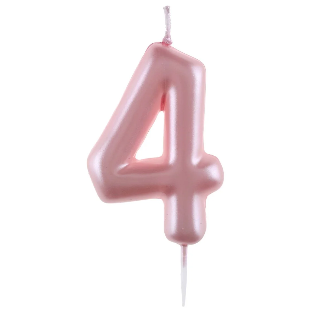 Light Pink Number 4 Birthday Candle, 1 Count