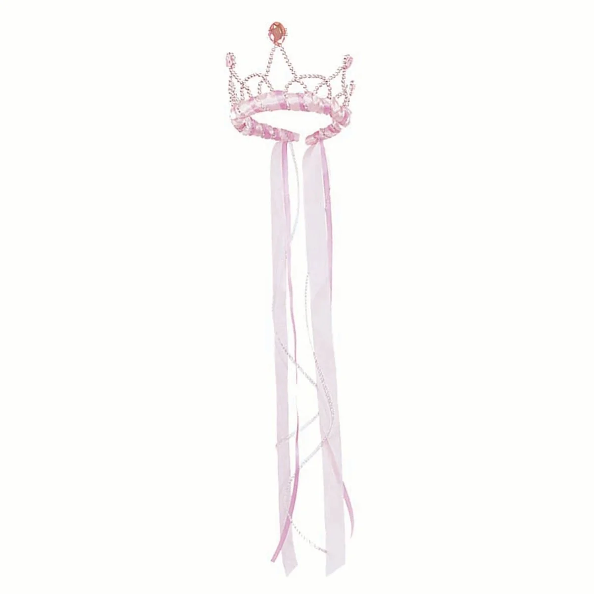 Light Pink Princess Ribbon Tiara for Kids, 1 Count