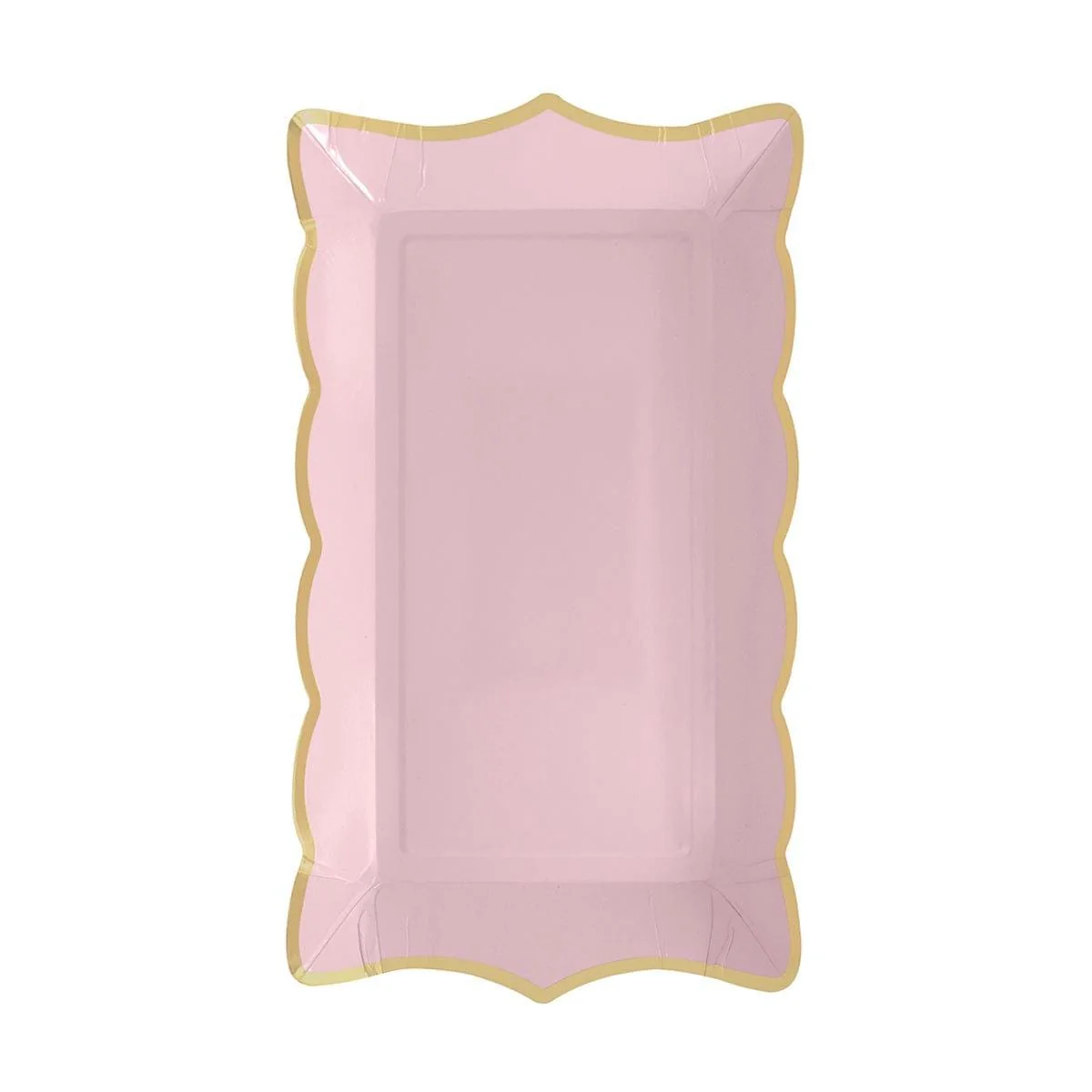 Light Pink Rectangular Trays, 9 Inches, 4 Count