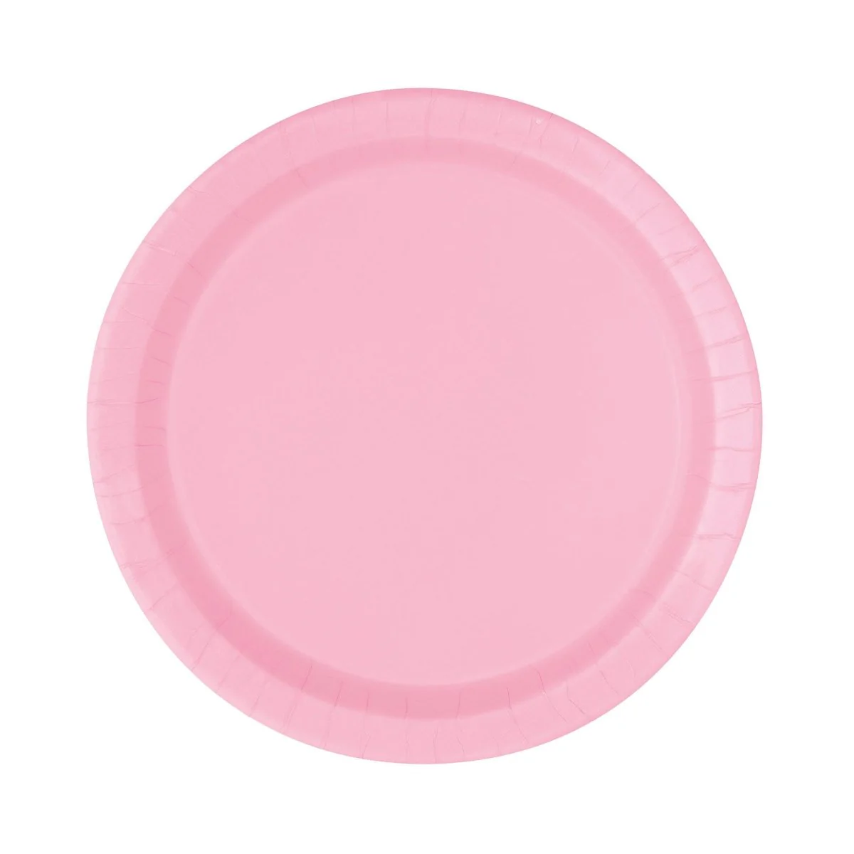 Light Pink Small Round Dessert Paper Plates, 7 Inches, 8 Count
