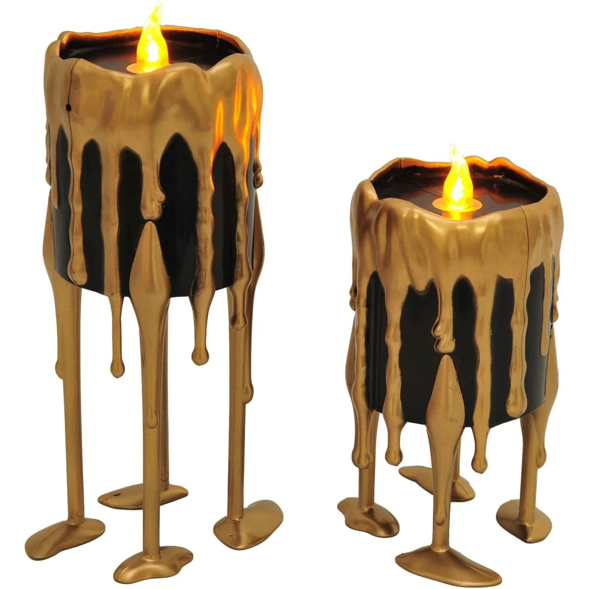 Light Up Dripping Illusion Gold Candle, 1 count