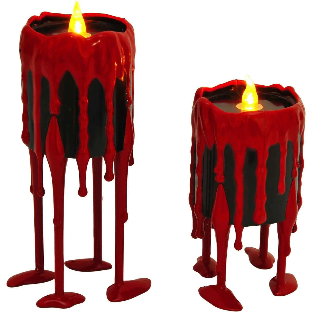 Light Up Dripping Illusion Red Candle, 1 count