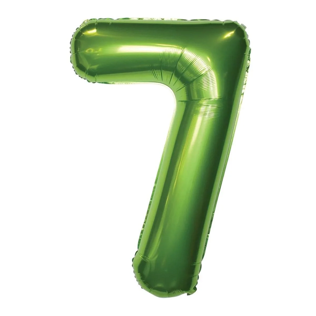 Lime Green Number 7 Supershape Foil Balloon, 40 Inches, 1 Count
