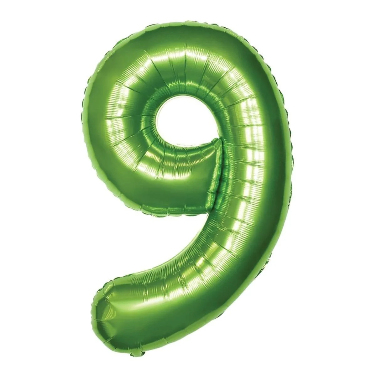 Lime Green Number 9 Supershape Foil Balloon, 40 Inches, 1 Count