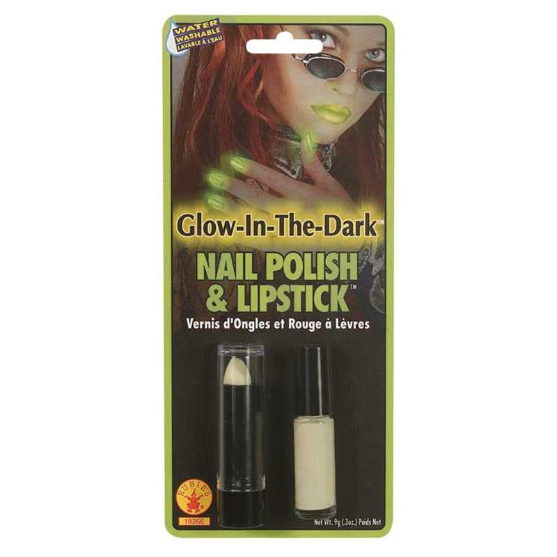 Glow in the dark lipstick & nail polish