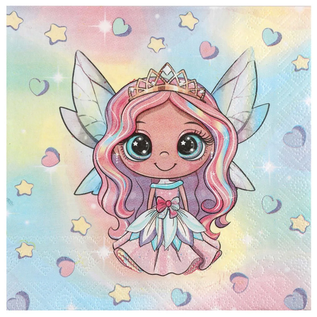 Little Fairy Birthday Large Lunch Napkins, 20 Count