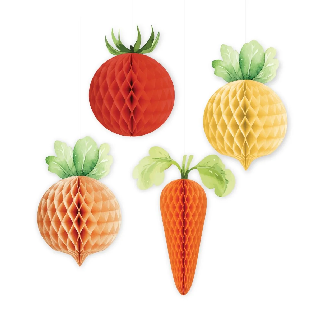 Little Sprout Hanging Honeycomb Decorations, 4 Count