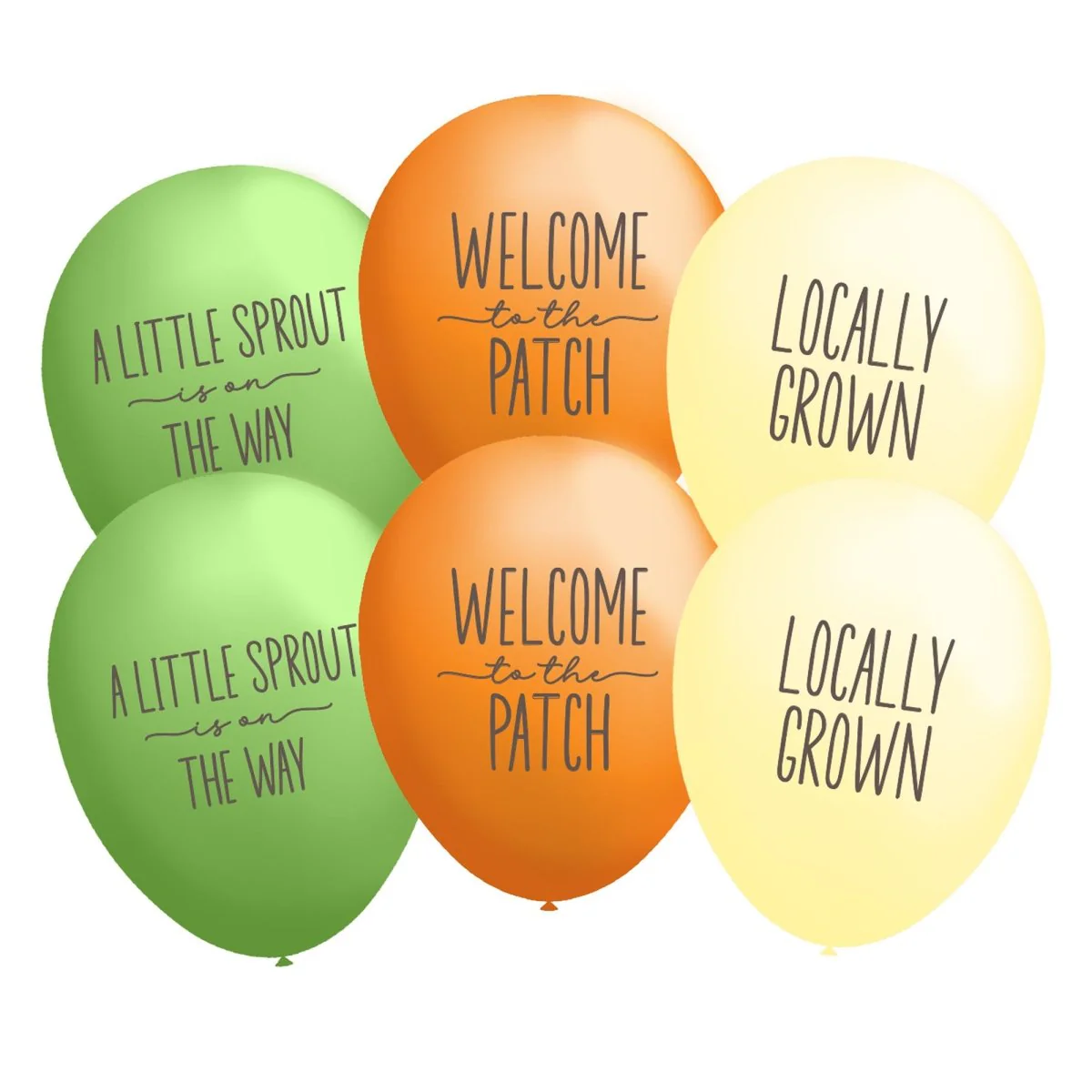 Little Sprout Latex Balloons, 6 Count
