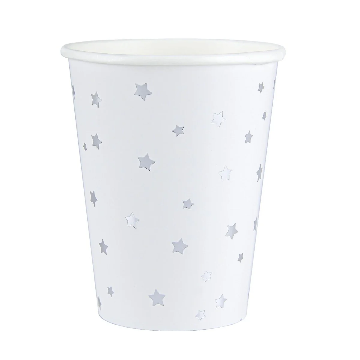 Little Stars Paper Cups, Silver, 9 oz, 8 Count