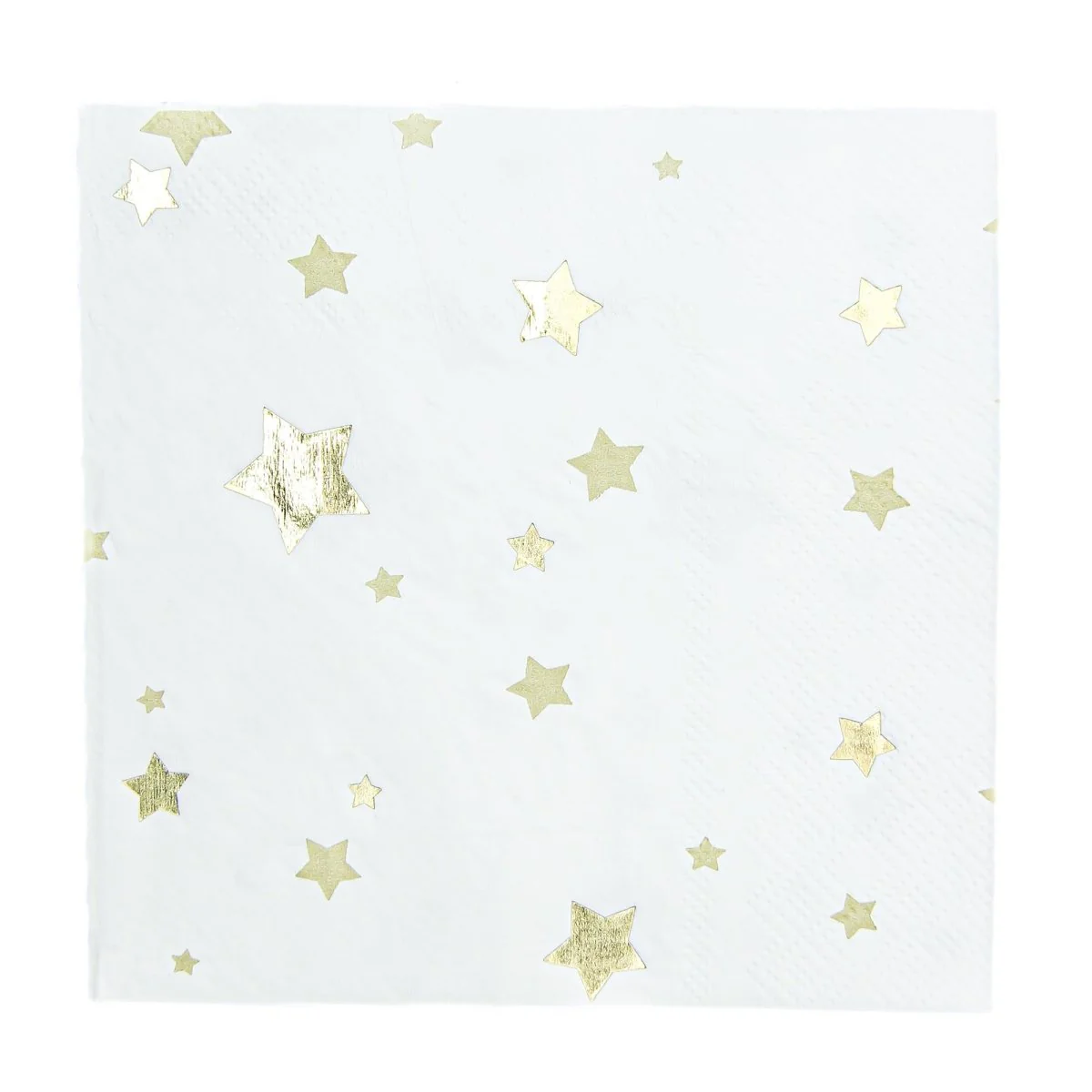 Little Stars Small Beverage Napkins, Gold, 16 Count