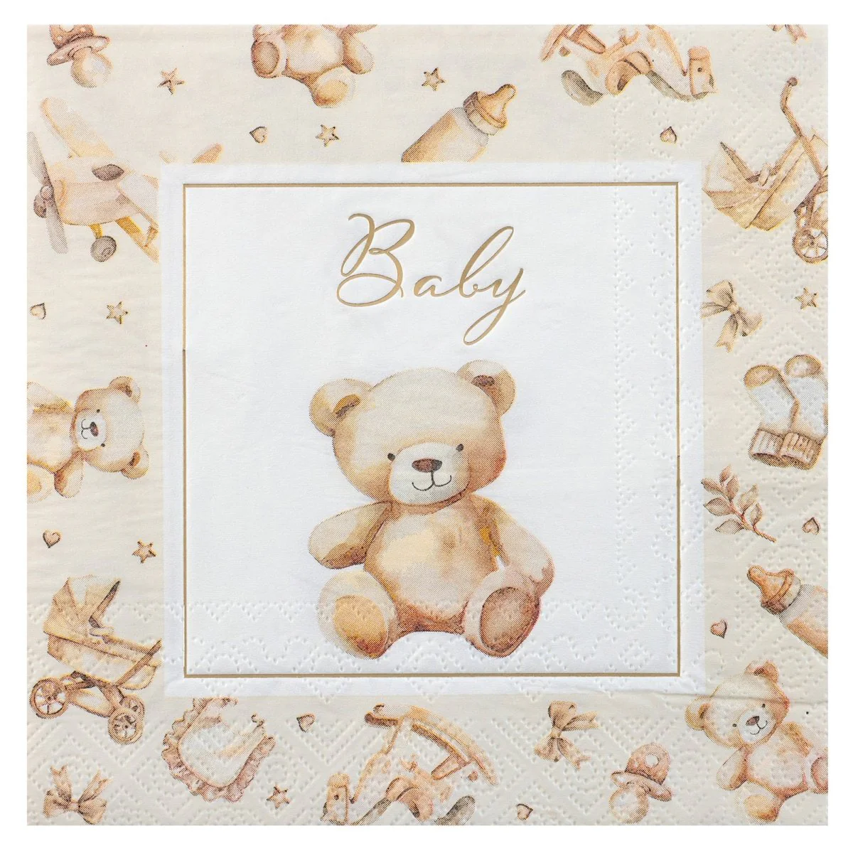 Little Teddy Large Lunch Napkins, 12 Count