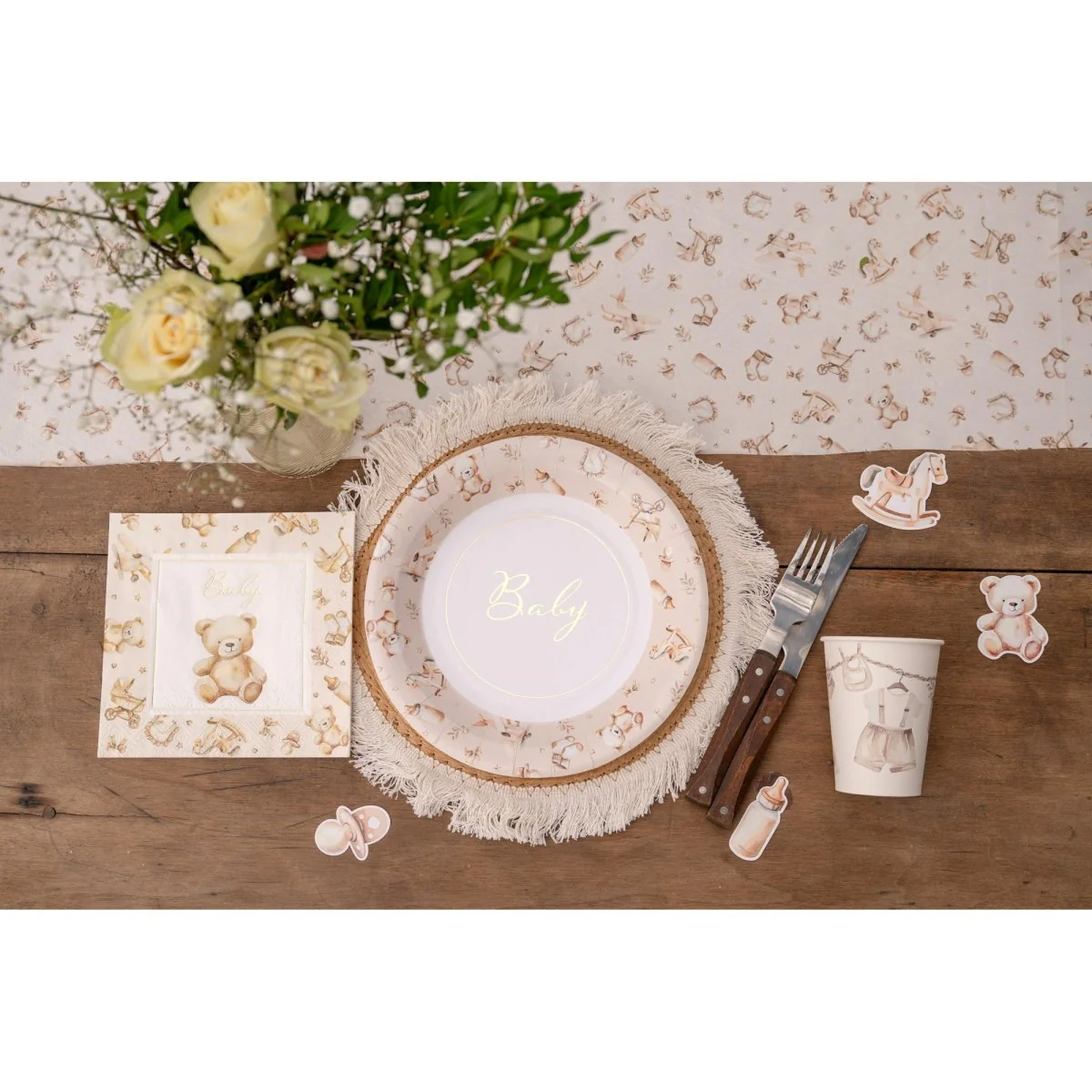 Little Teddy Table Cover, 98 Inches, 1 Count - Image 3