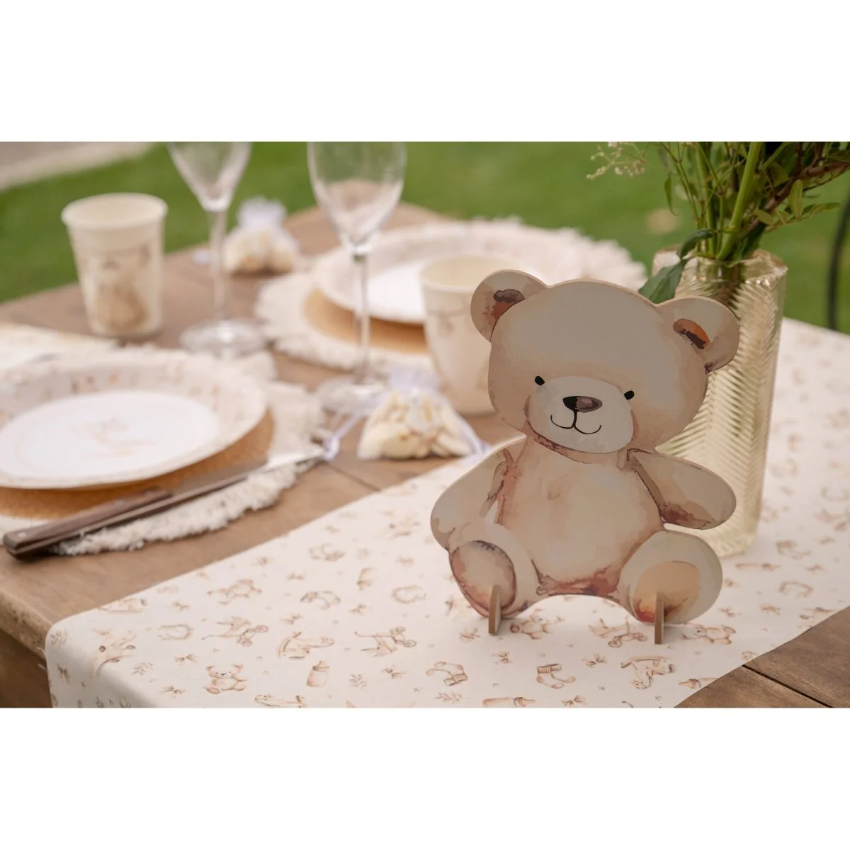 Little Teddy Table Cover, 98 Inches, 1 Count - Image 4