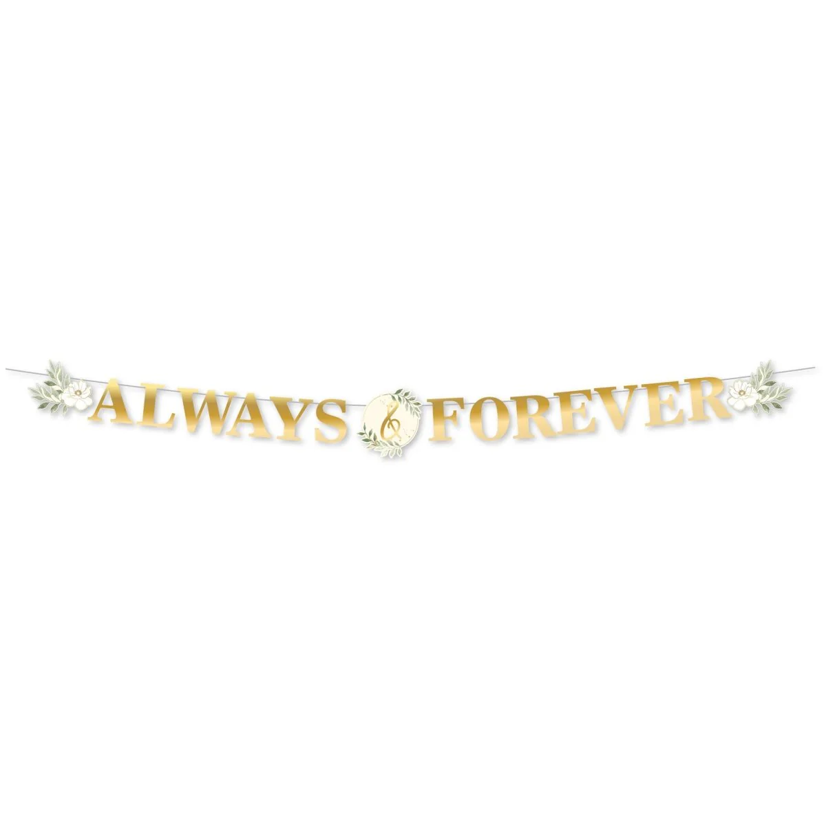 Love Always Party 'Always & Forever' Letter Banner, 1 Count