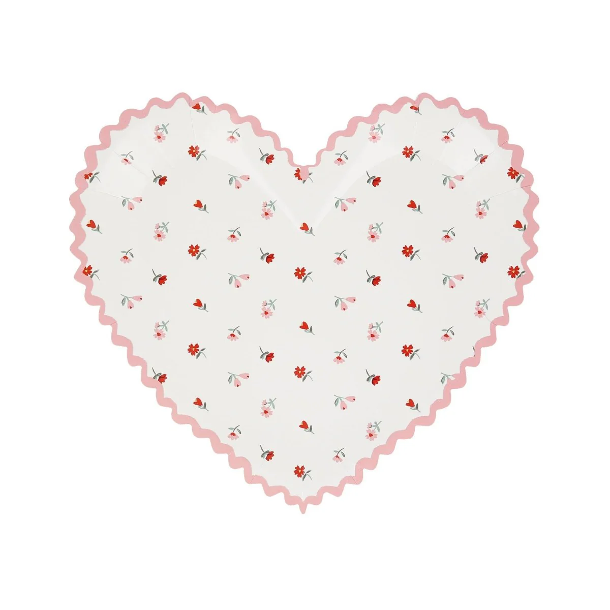 Love Sweet Love Small Heart Shaped Dessert Paper Plates, 7 Inches, 8 Count - Image 3