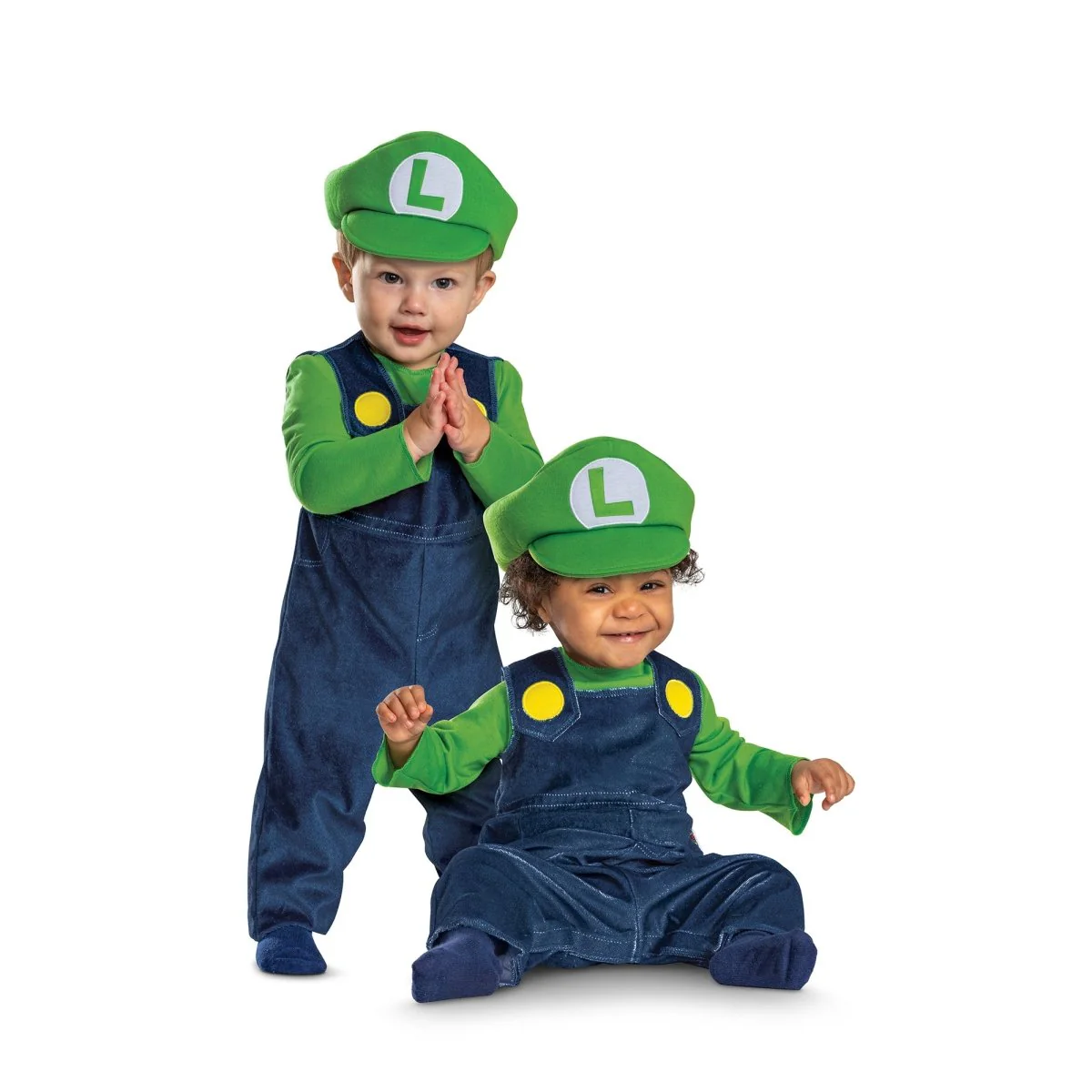 Luigi Posh Costume for Toddlers, Super Mario Bros, Jumpsuit and hat