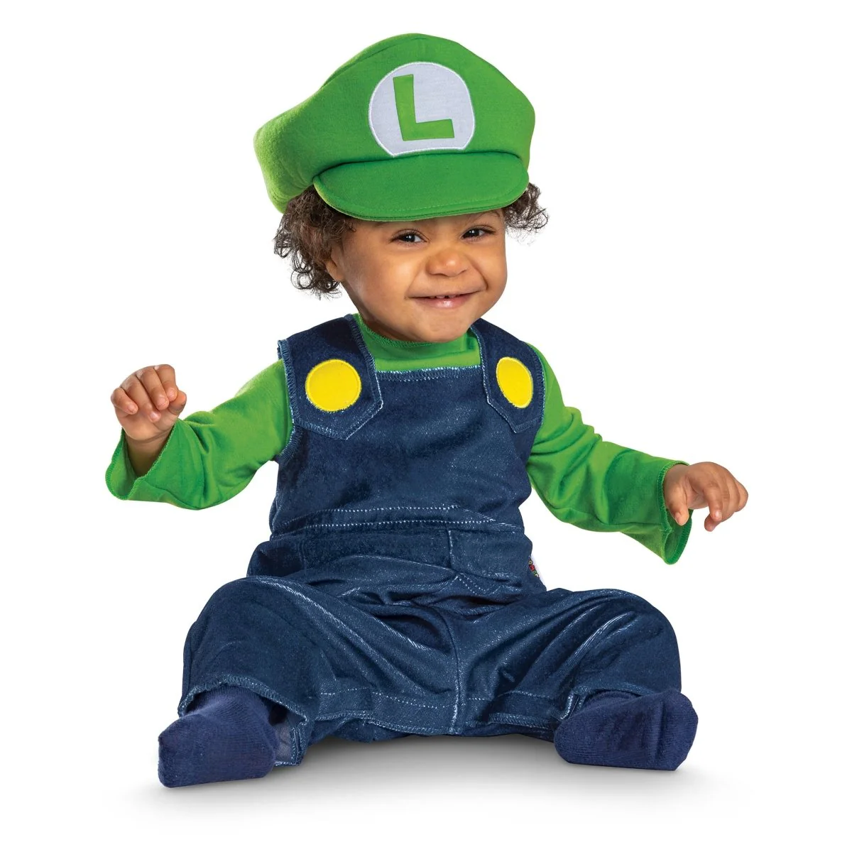 Luigi Posh Costume for Toddlers, Super Mario Bros, Jumpsuit and hat - Image 3