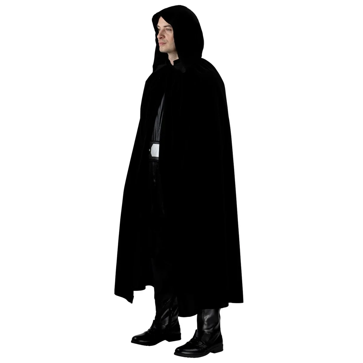 Luke Skywalker Costume for Adults, Star Wars, Black Hooded Robe - Image 3