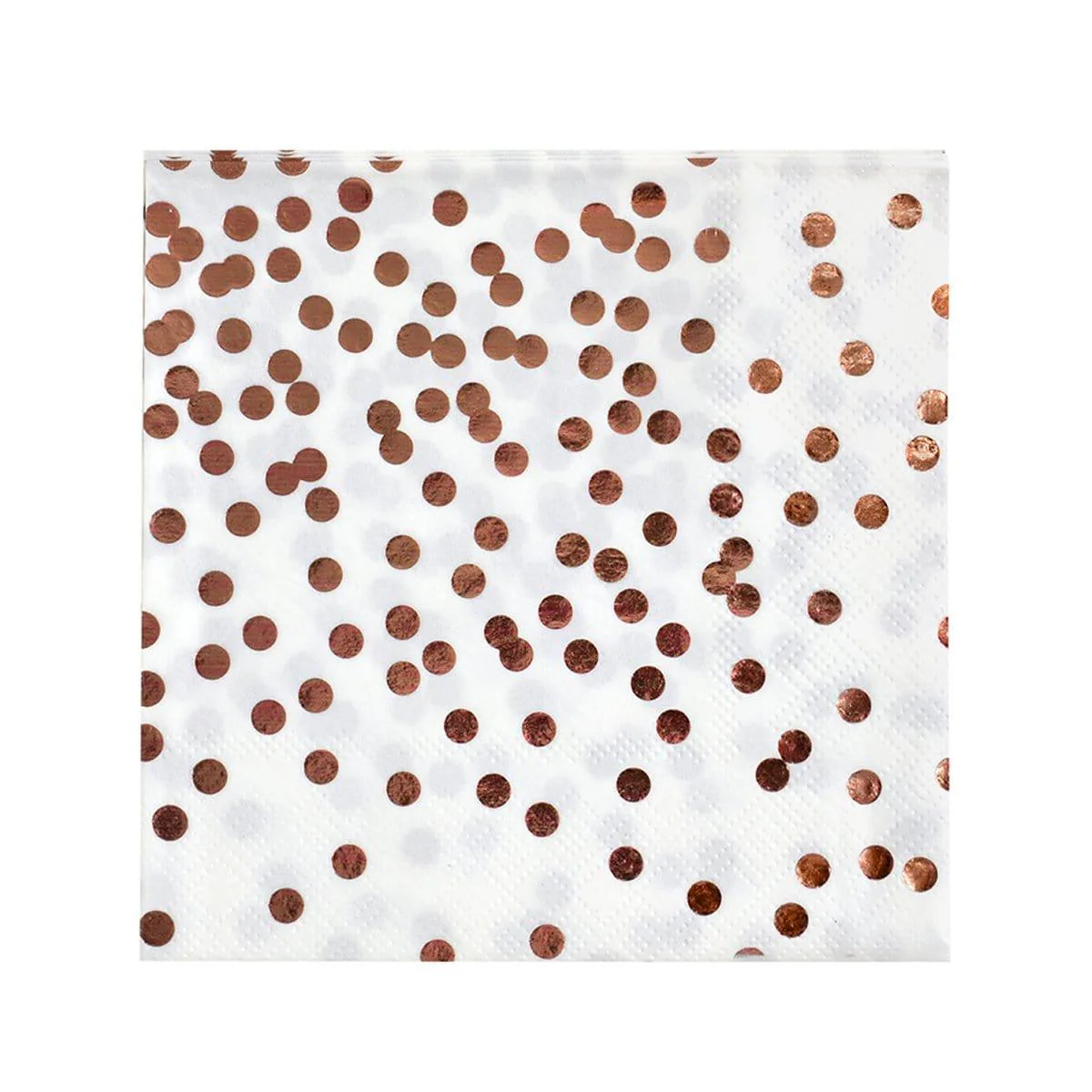 Beverage Napkins, Rose Gold Confetti, 16 Count