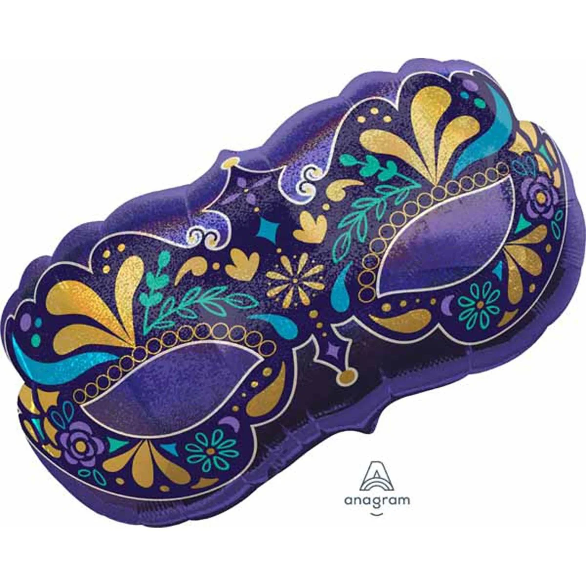 Mardi Gras Supershape Balloon, 35 Inches, 1 Count
