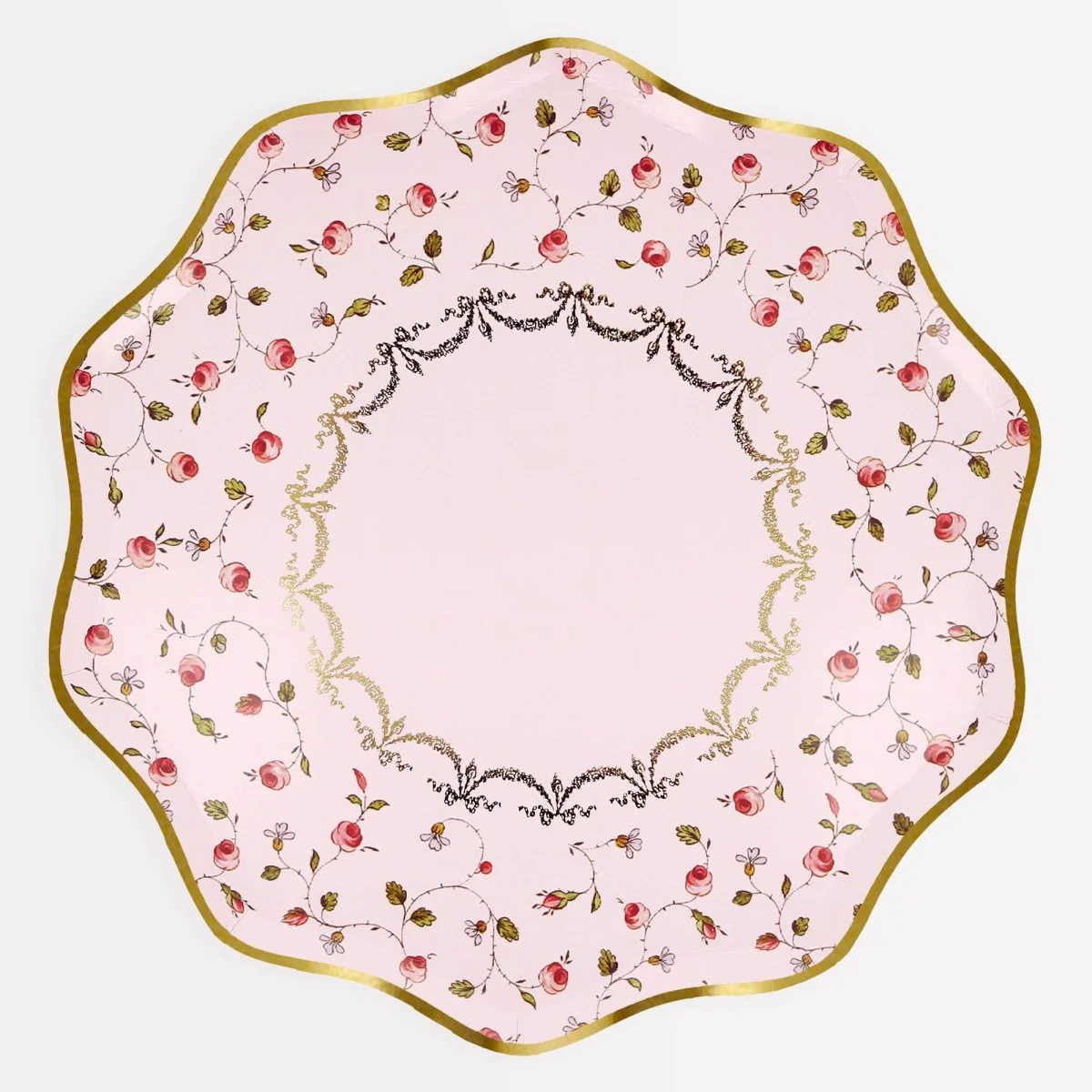 Marie-Antoinette Large Lunch Paper Plates, Ladurée, 10.5 Inches, 8 Count