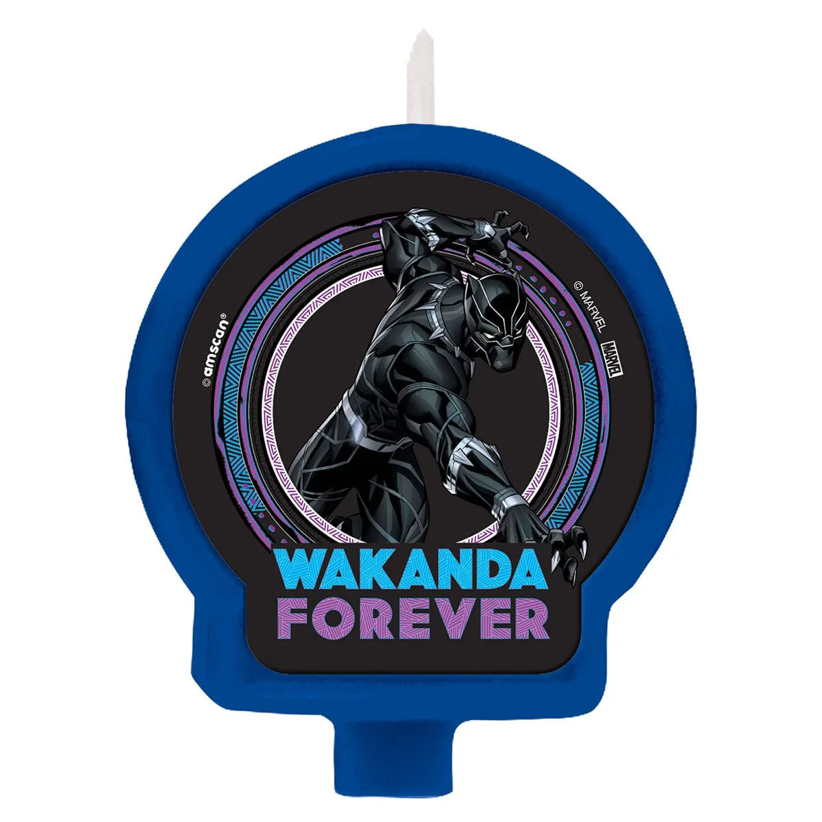 Marvel Avengers Black Panther Wakanda Forever Birthday Candle