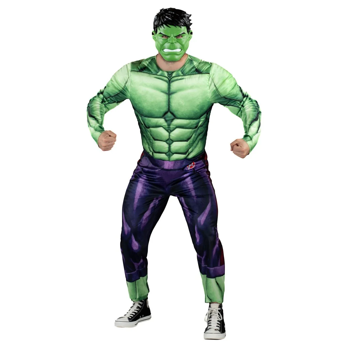 Marvel Hulk Qualux Costume for Adults, Green Jumpsuit