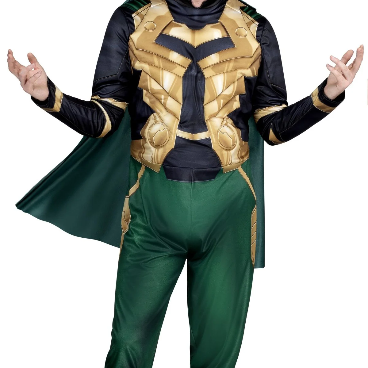 Marvel Loki Qualux Costume for Adults, Jumpsuit and Cape - Image 5