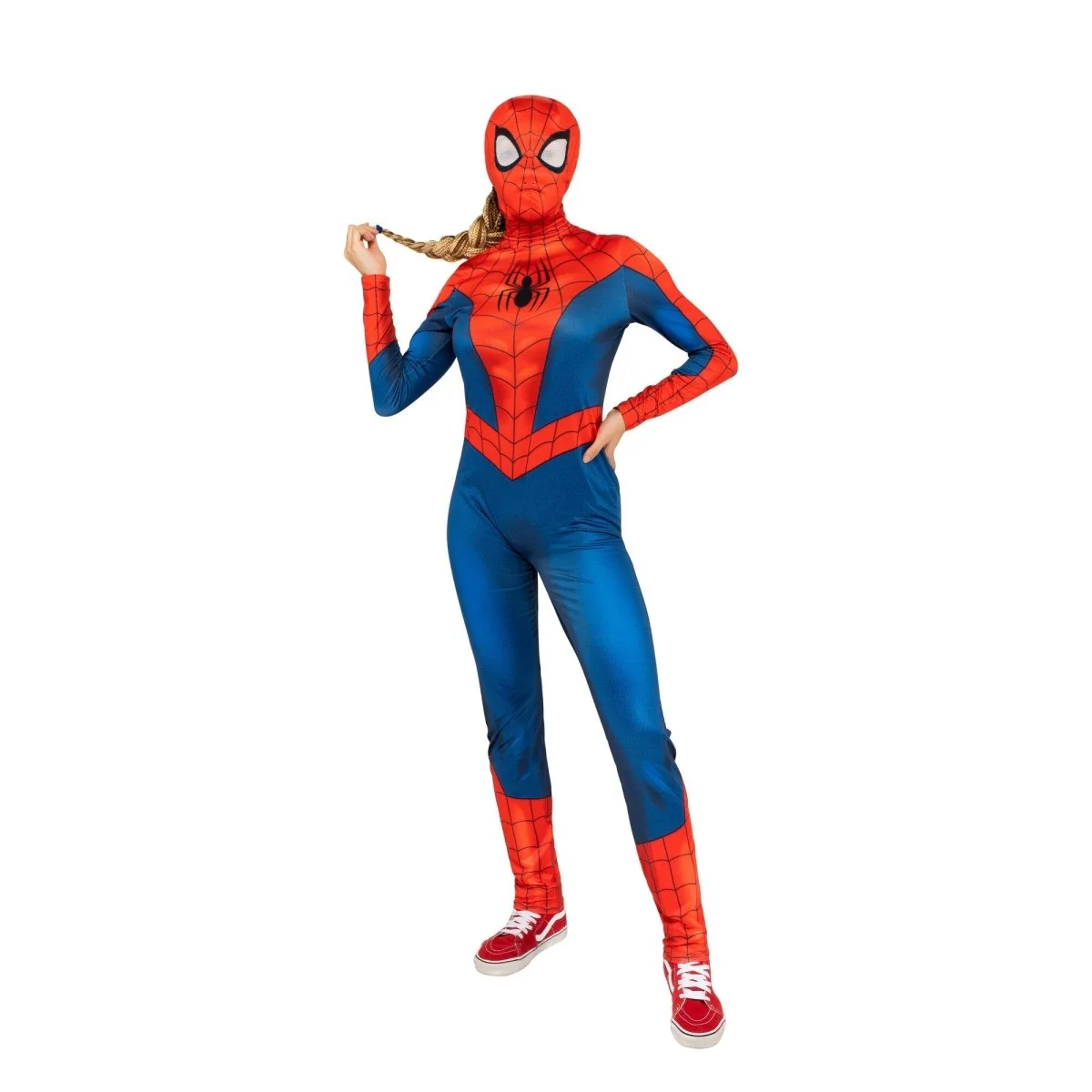 Marvel Spider-Man Qualux Costume for Adults, Jumpsuit and Headpiece - Image 4
