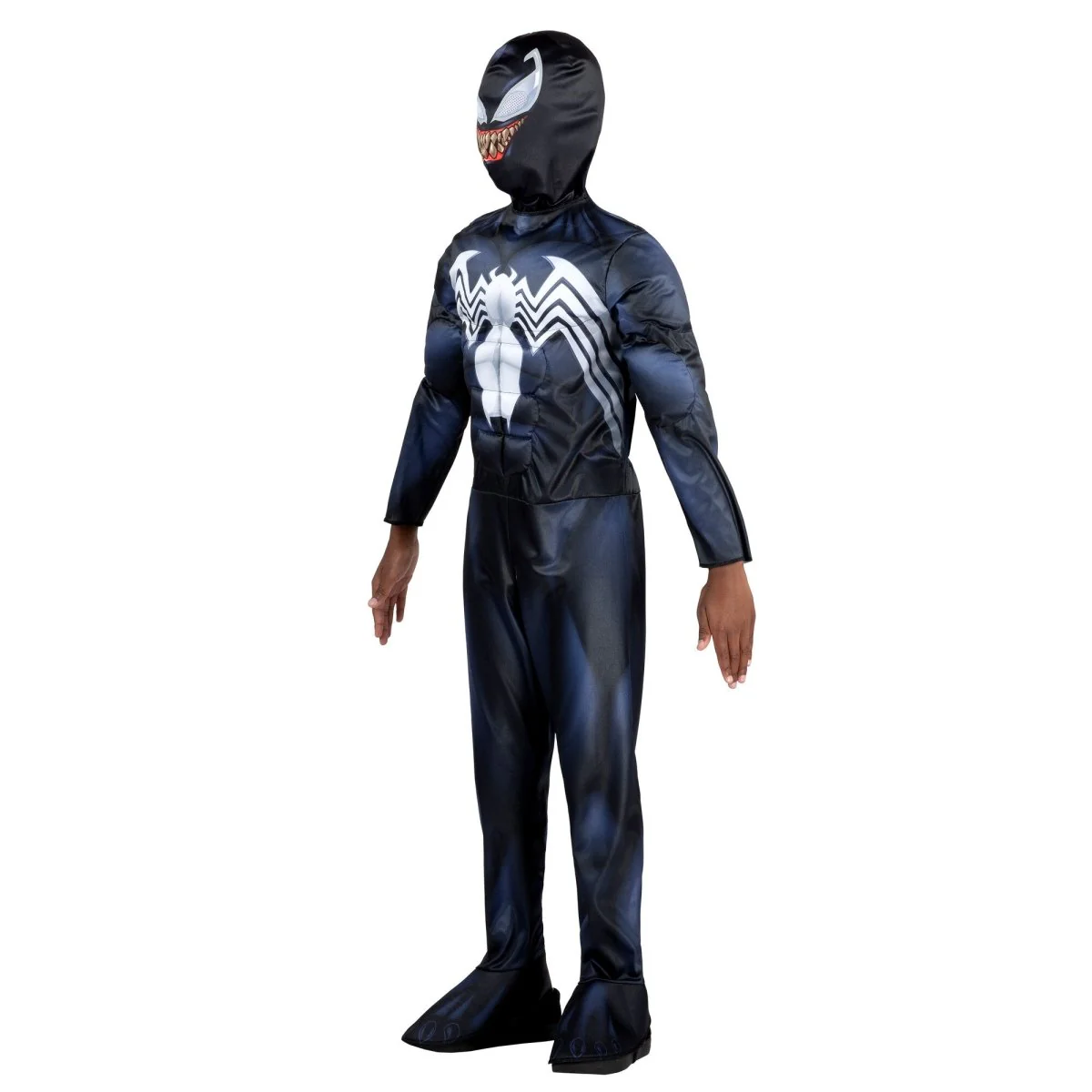 Marvel Venom Costume for Kids, Black Padded Jumpsuit - Image 4