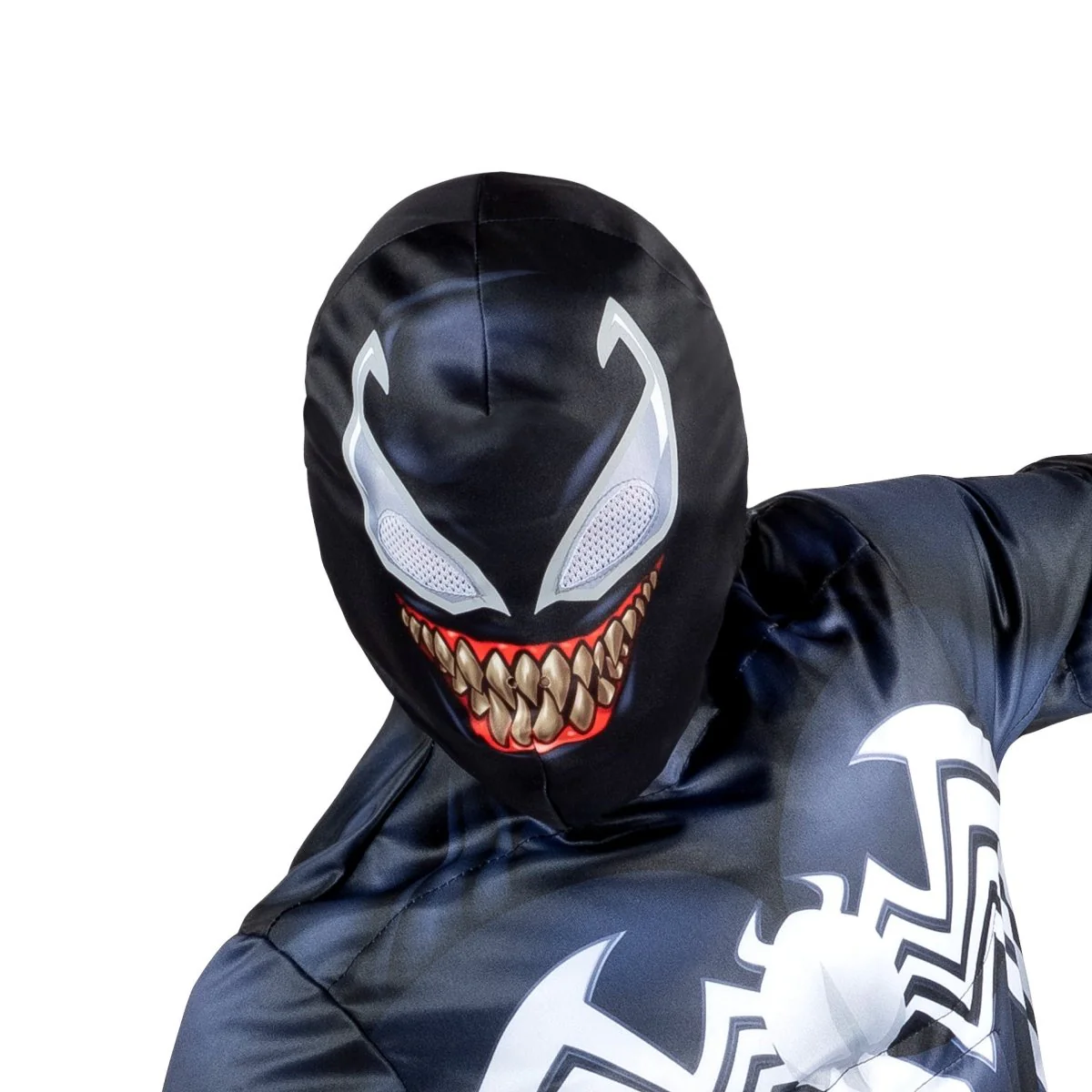 Marvel Venom Costume for Kids, Black Padded Jumpsuit - Image 7