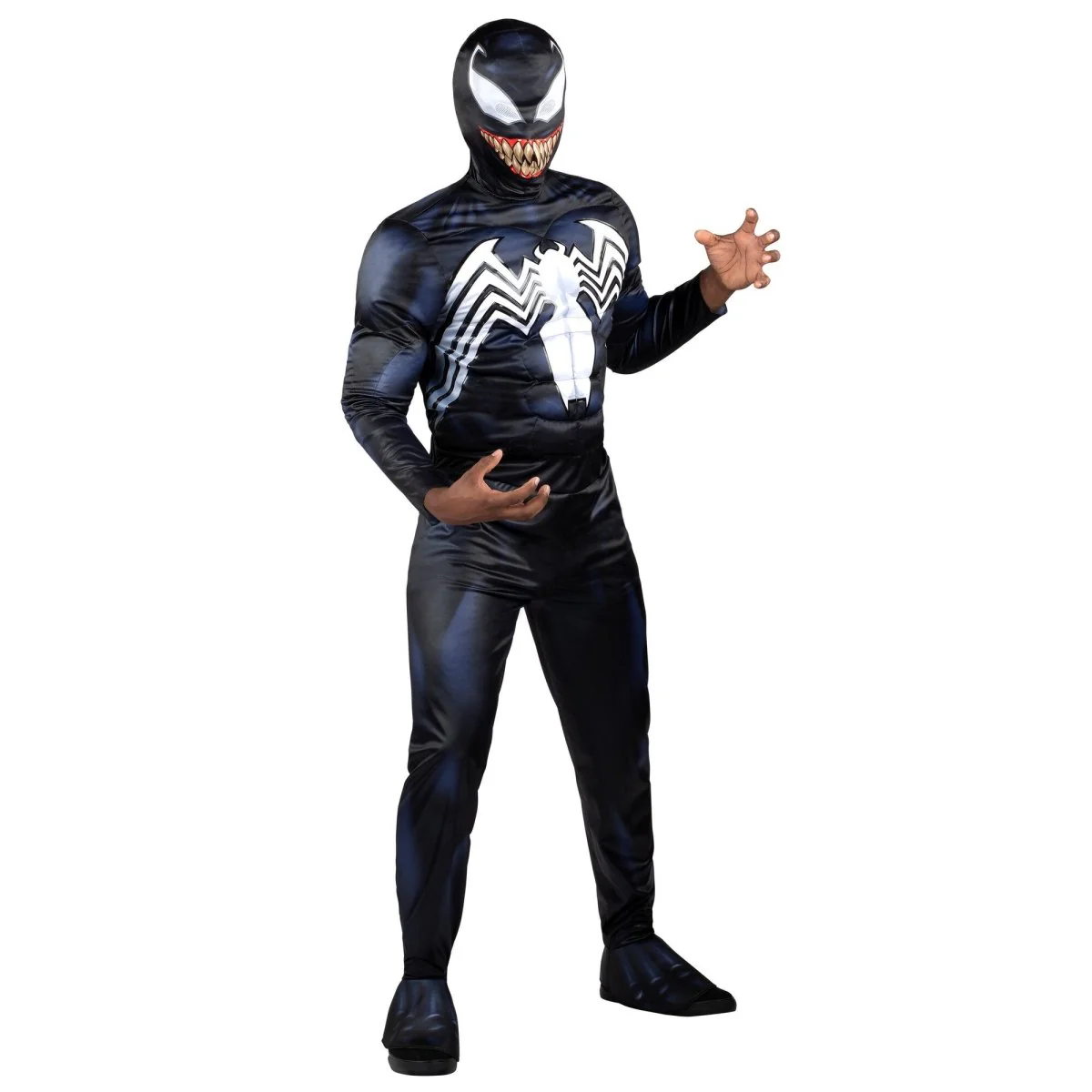 Marvel Venom Qualux Costume for Adults, Black Jumpsuit - Image 2