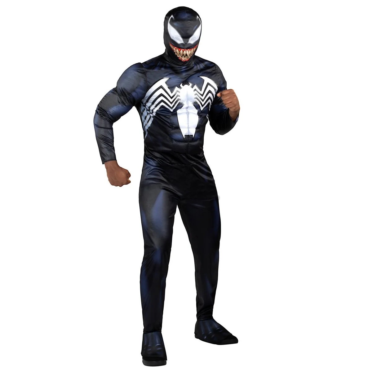 Marvel Venom Qualux Costume for Adults, Black Jumpsuit - Image 3