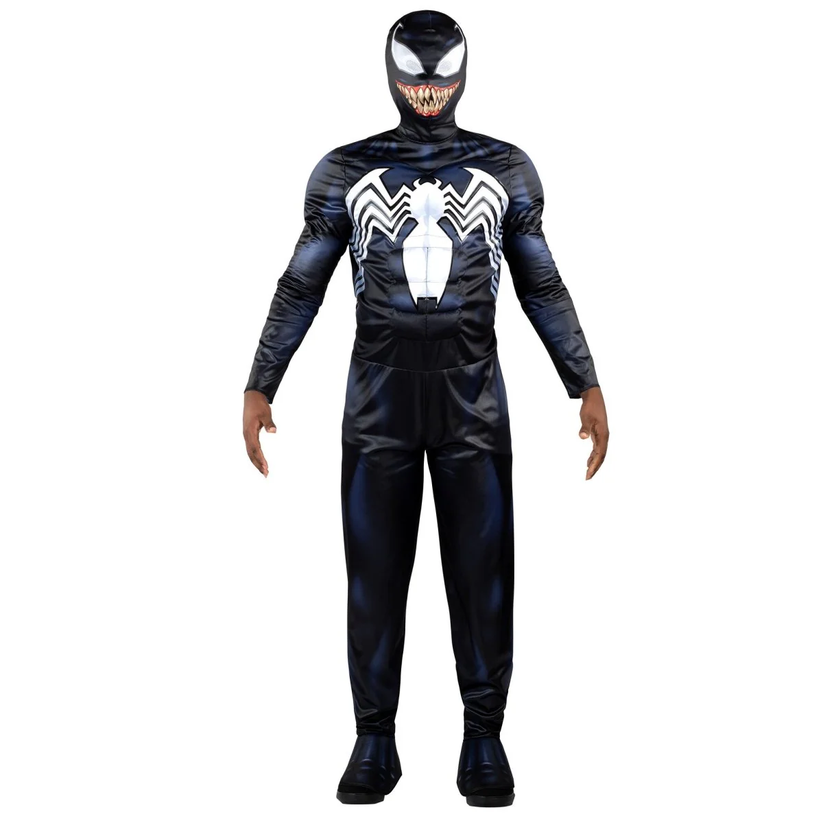Marvel Venom Qualux Costume for Adults, Black Jumpsuit - Image 4