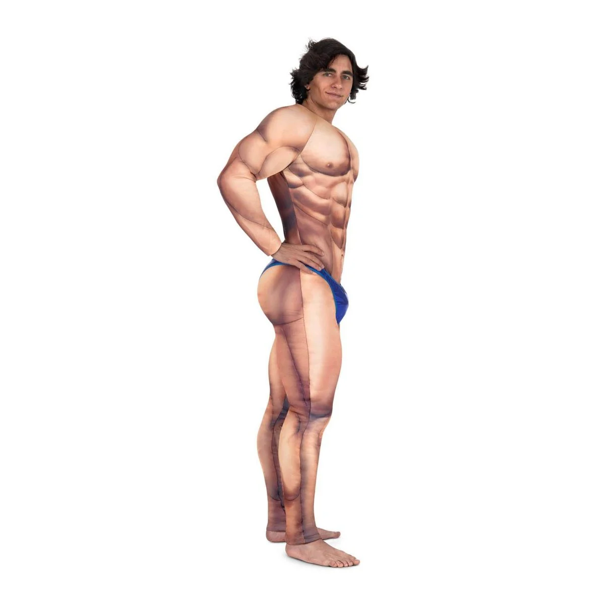 Men Bodybuilder Costume for Adults, Jumpsuit with Padding - Image 3