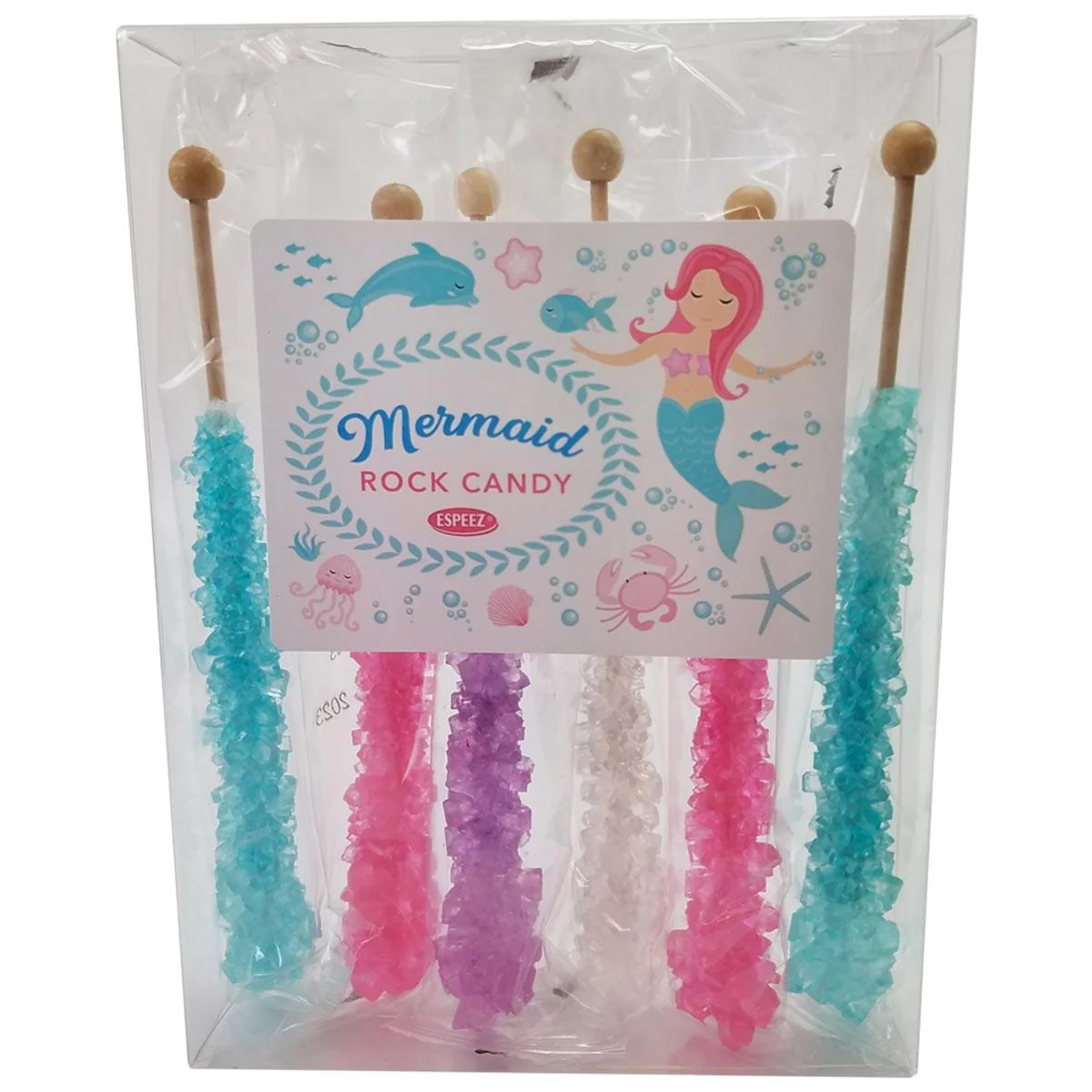 Mermaid Rock Candy On Stick, 6 Count