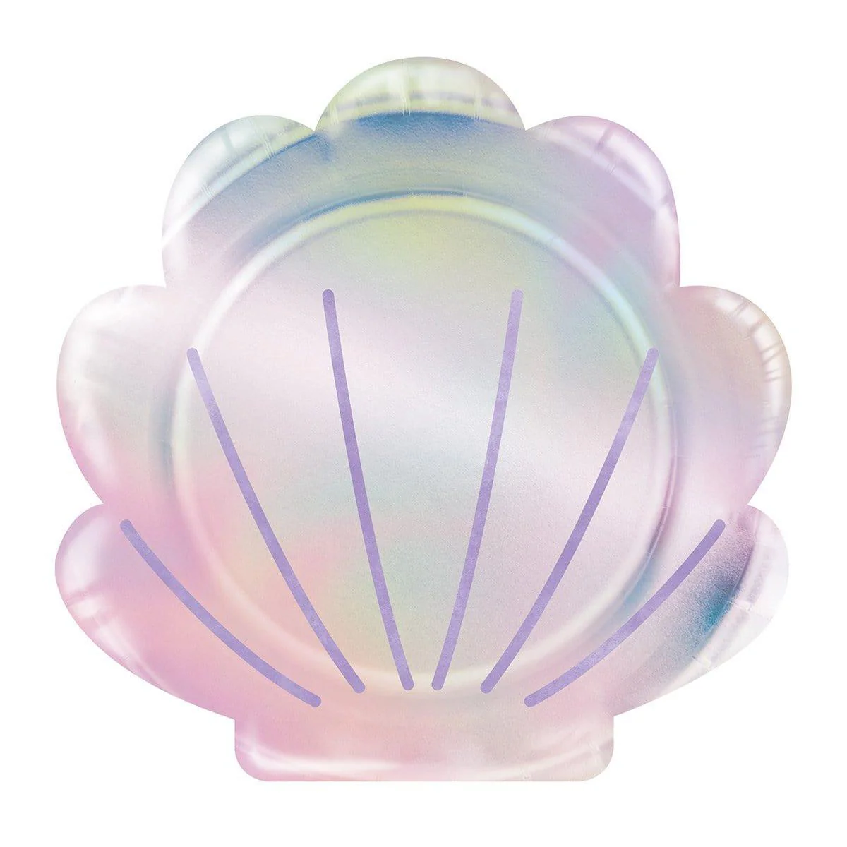 Mermaid Shine Shell-shaped Dinner Plates 9 inches, 8 per package