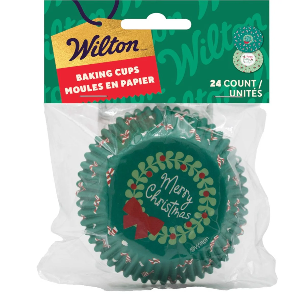 Merry Christmas Cupcake Paper Baking Cups, 24 Count