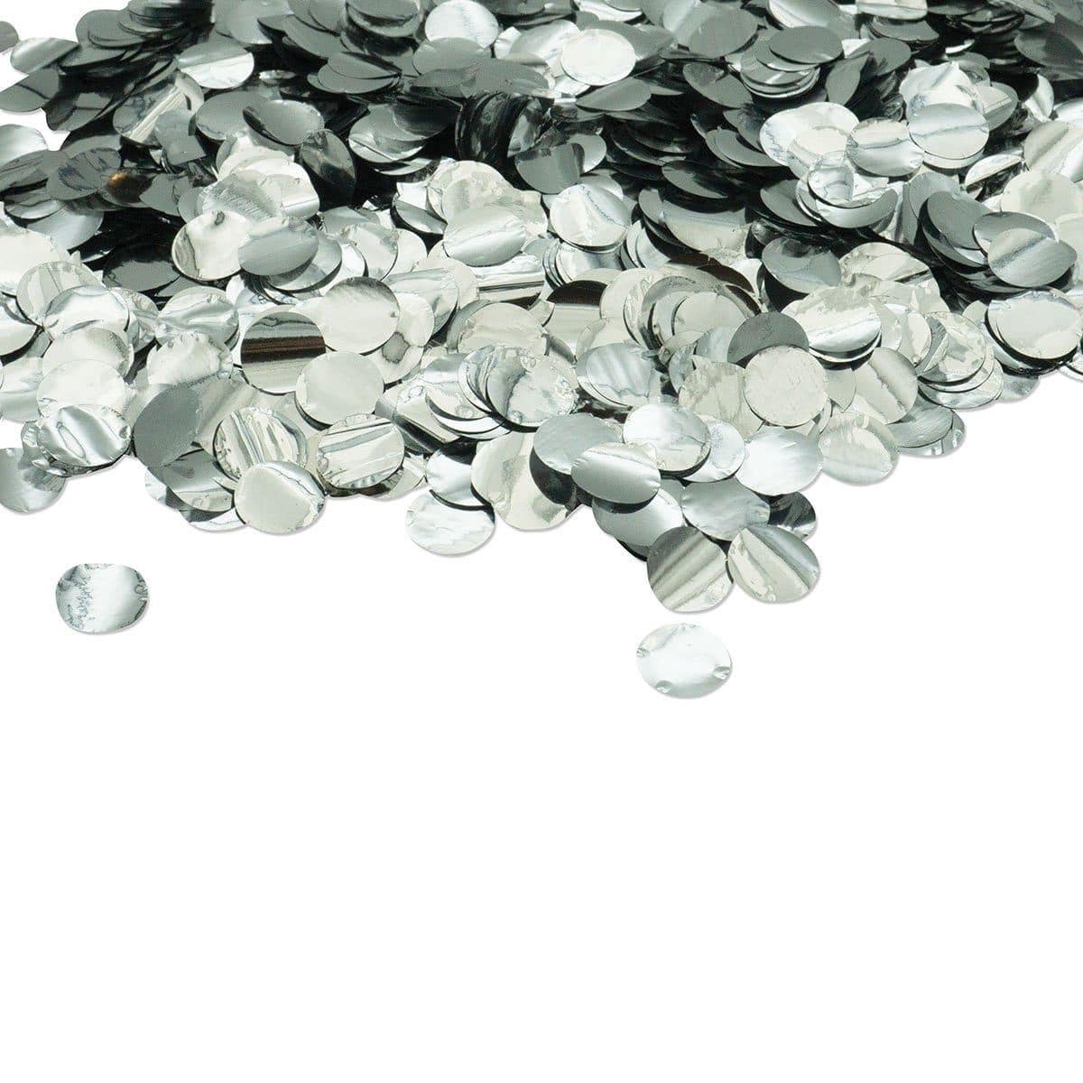 Silver Metallic Round Confetti, 1 Ounce