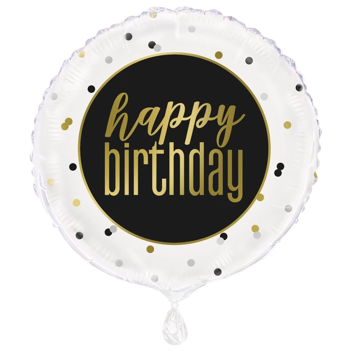 Metallic Happy Birthday Foil Balloon, 18 Inches, 1 Count
