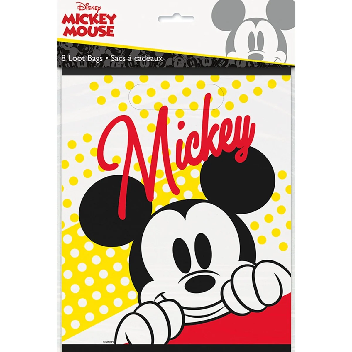 Mickey Mouse Birthday Favour Bags, Disney, 8 Count - Image 2