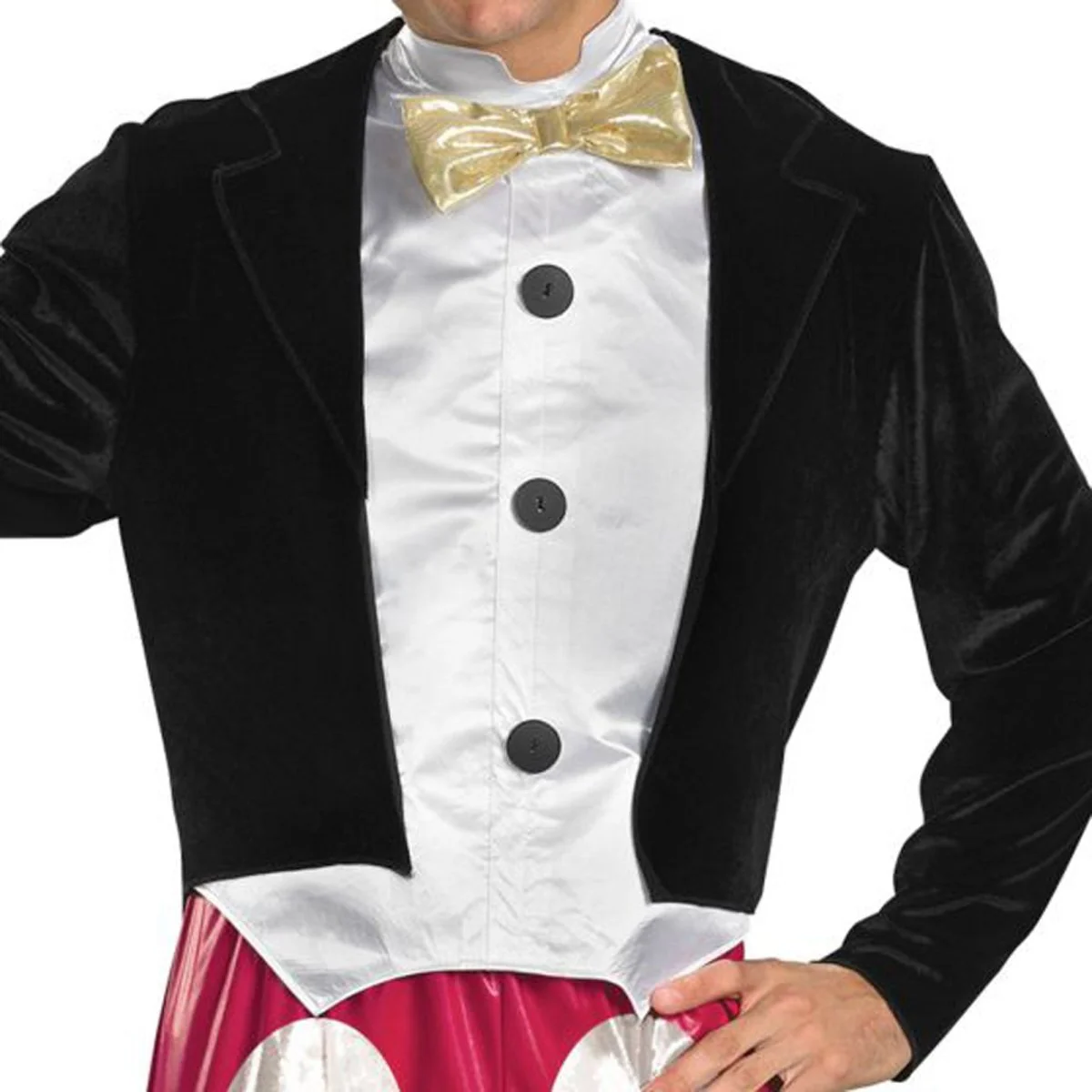 Mickey Mouse Costume for Adults, Mickey Mouse Clubhouse, Disney, Black and Red Jumpsuit - Image 3